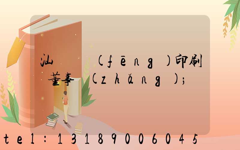 汕頭東風(fēng)印刷廠董事長(zhǎng)