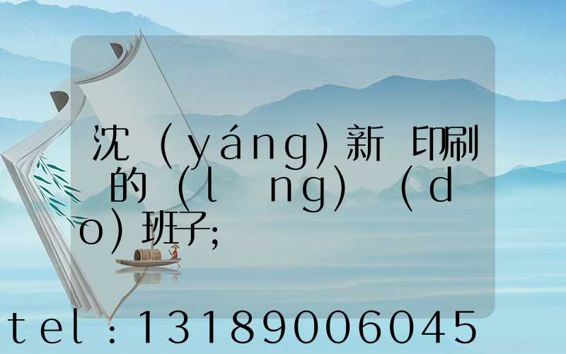 沈陽(yáng)新華印刷廠的領(lǐng)導(dǎo)班子