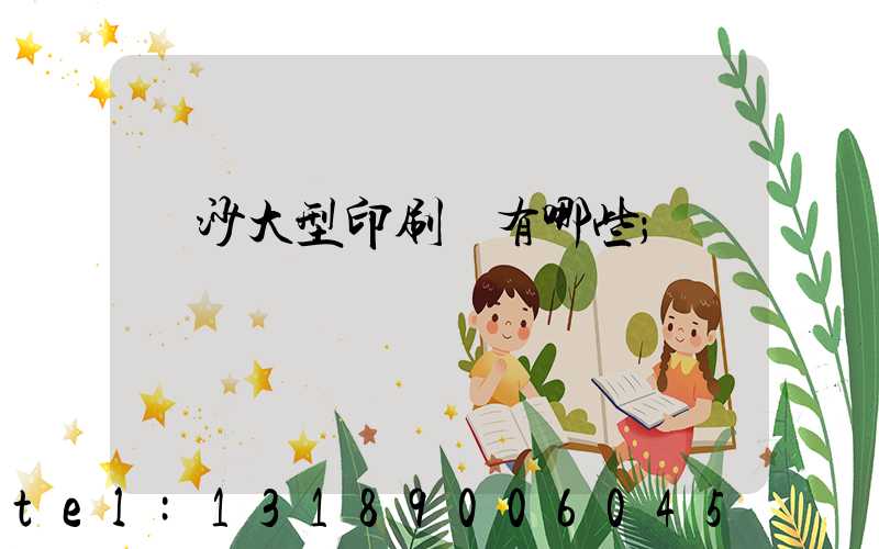 長沙大型印刷廠有哪些