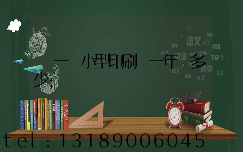 開一個小型印刷廠一年賺多少